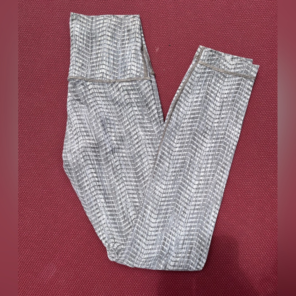 lululemon athletica White and Gray Patterned Leggings